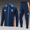 2024/2025 Juventus Long Zipped Jacket Royal Blue Soccer Jersey 1:1 Thai Quality