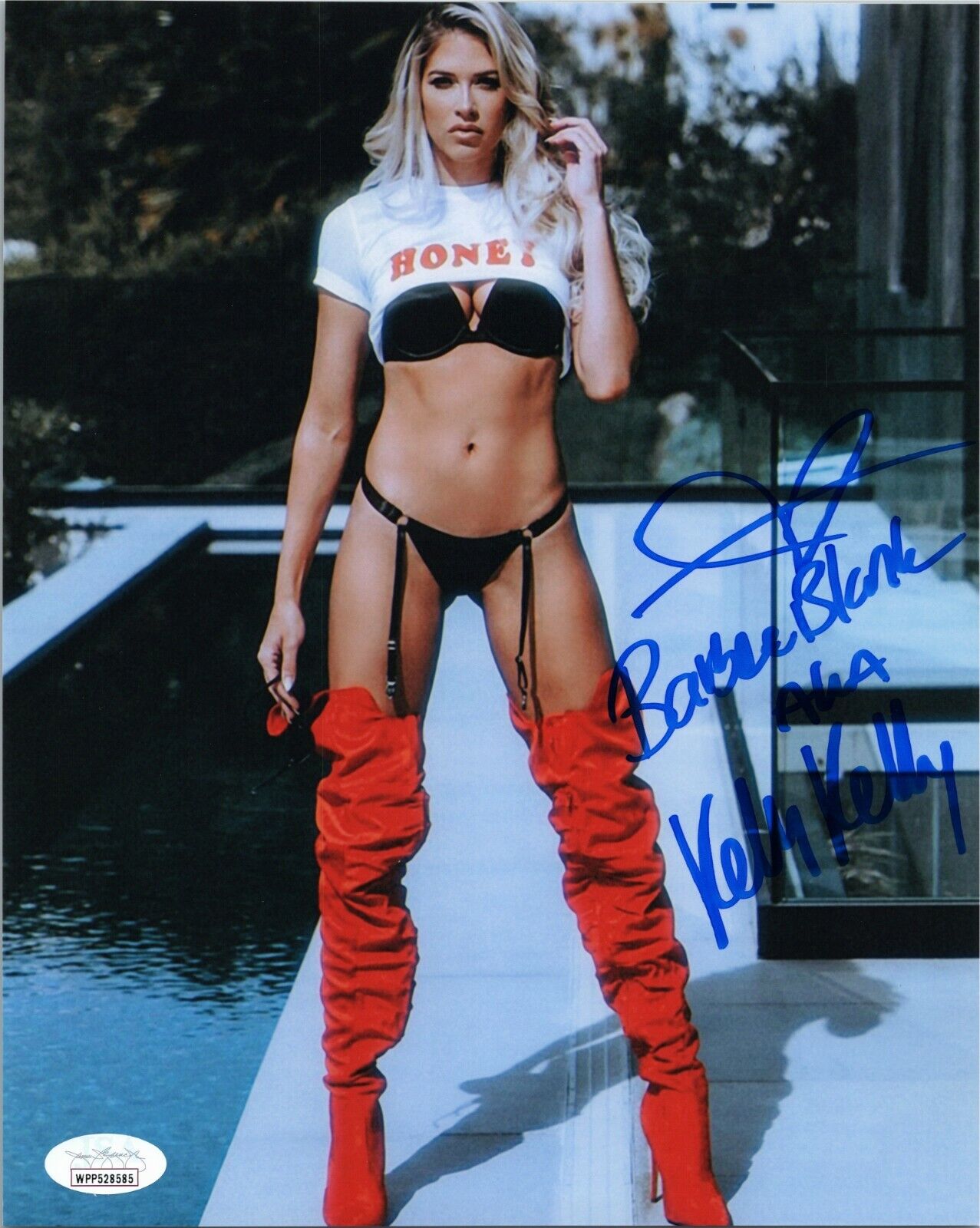 KELLY KELLY ~ BARBIE BLANK Authentic Hand-Signed WWE DIVA