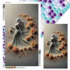 (40*70cm)Flower Skirt Girl - Full Round Drill Diamond Painting