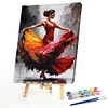 (US Only)Paint By Numbers Kit On Canvas DIY Oil Art Flamenco Picture Home Decor40x50cm