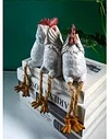 Country Hanging Feet Decoration Ornaments Living Room Wine Cabinet Study Table Resin Statue Rooster Penguin Flamingo
