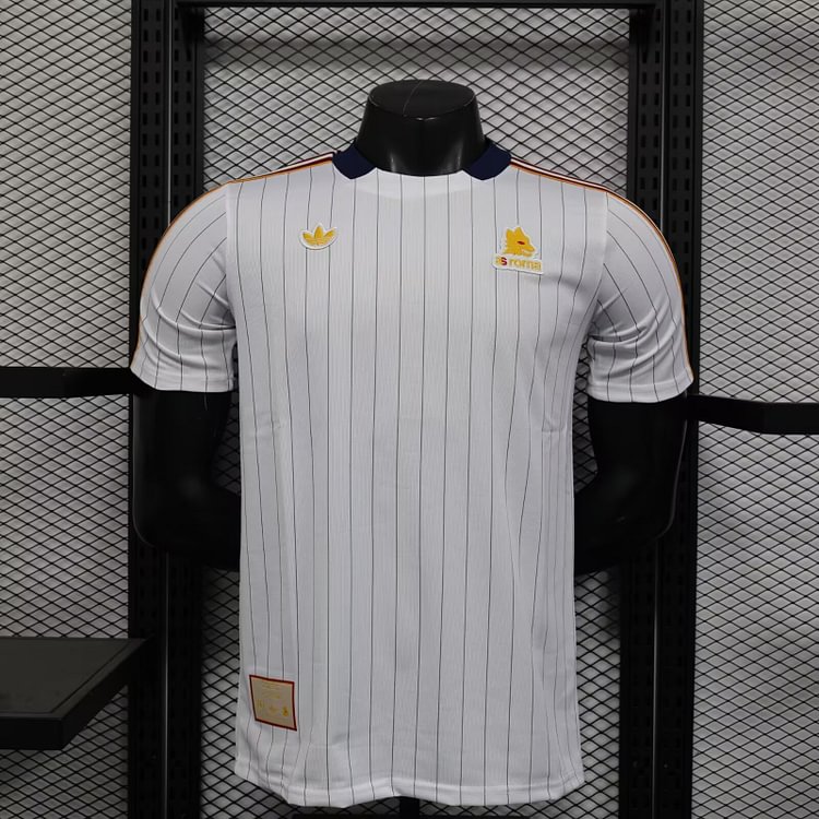 2025-26 Roma Casual Retro White Jersey - Player Edition