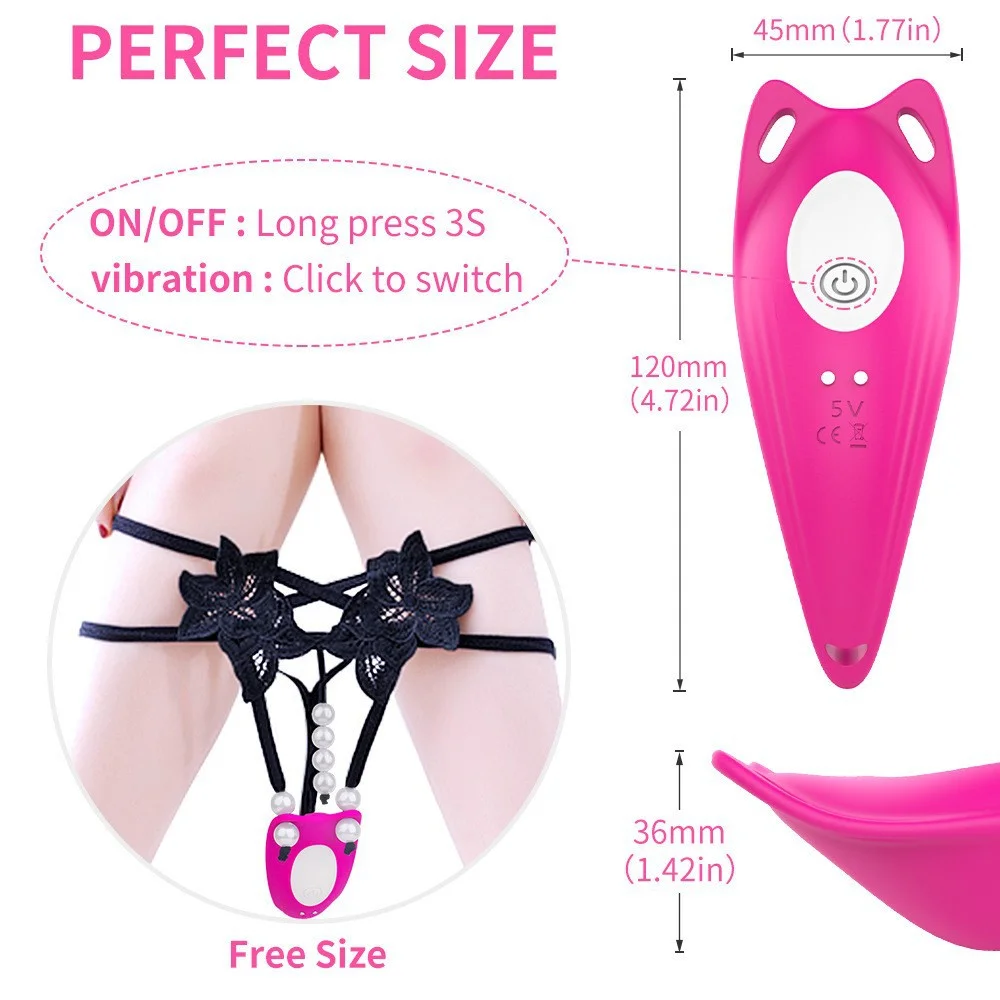 Female Wear Underwear Vibrator Clitoris Stimulation Masturbator - Rose Toy