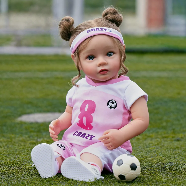 Babeside Quiet Reborn Baby Daisy 20'' Toddler Girl Soccer Babe