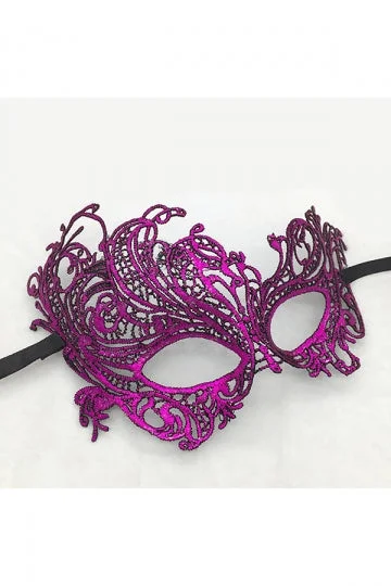 Phoenix Lace Half Face Eyes Mask For Halloween Masquerade Party Gold-elleschic