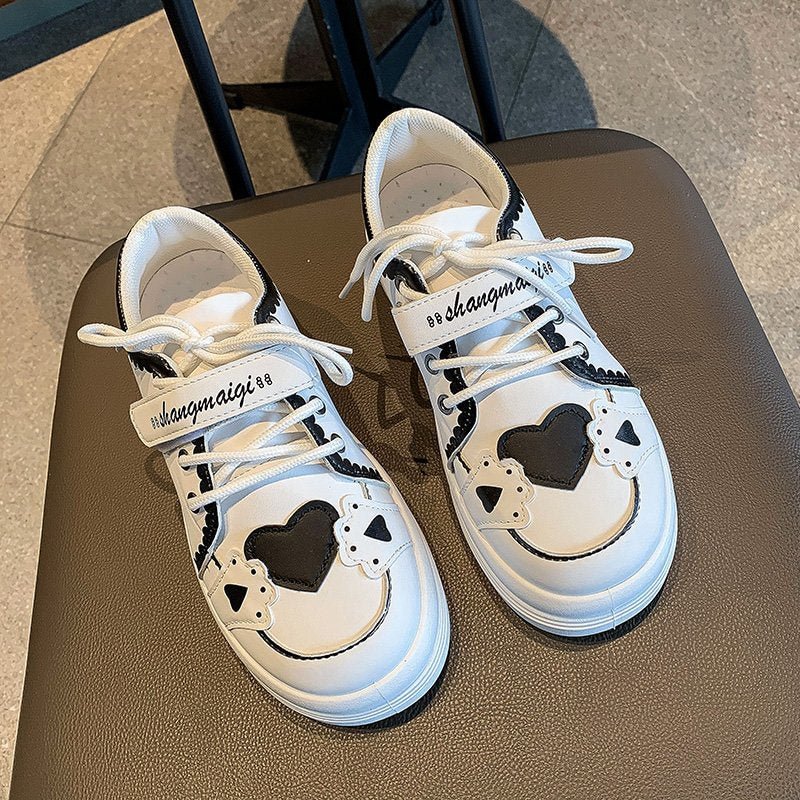 lolita sneaker Women Vulcanized Shoes Young Gilrs Mixed Color Woman Flat Sneakers Breathable Female LaceUp Shoes Casual Footwear