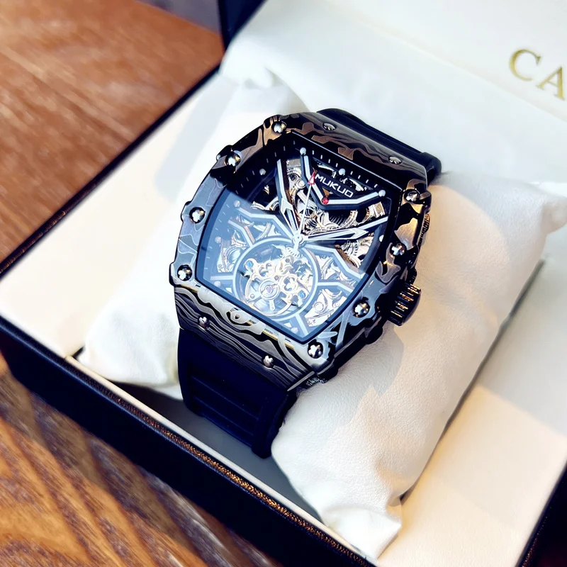 Fully Automatic Mechanical Skeleton Tourbillon Personalized Luminous Waterproof Watch