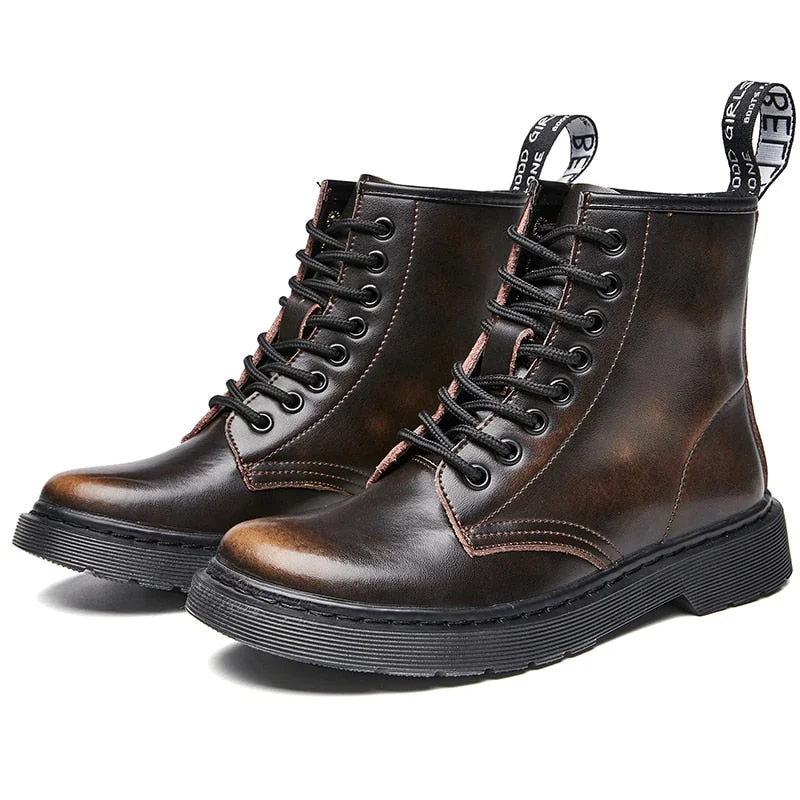 Women Boots Soft Leather Shoes Woman White Ankle Boots Motorcycle Boots Female Autumn Winter Shoes Punk Botas Mujer 2020 Spring