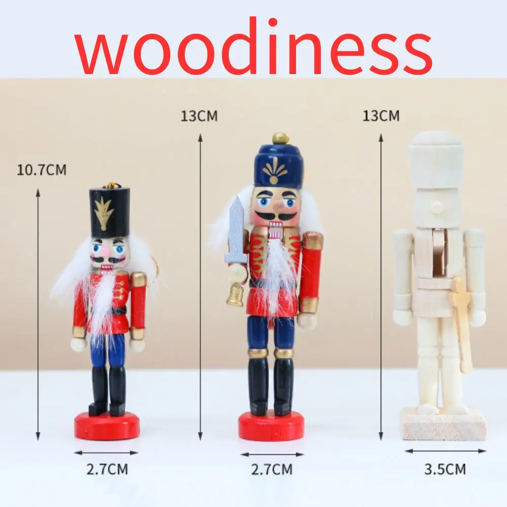 Tegooe Classic Wooden Nutcracker Soldier Miniatures - Christmas Desktop Ornaments