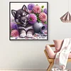 Diamond Painting -DIY Full Square Drill Cute Dog Holding Flowers(35*35CM)