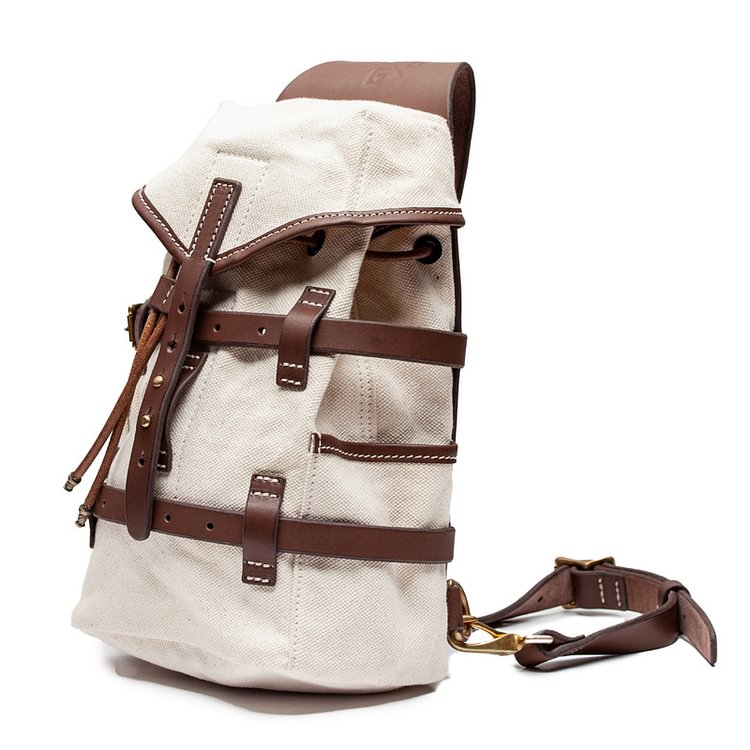 Vintage Jungle Camping Canvas Crossbody Chest Bag