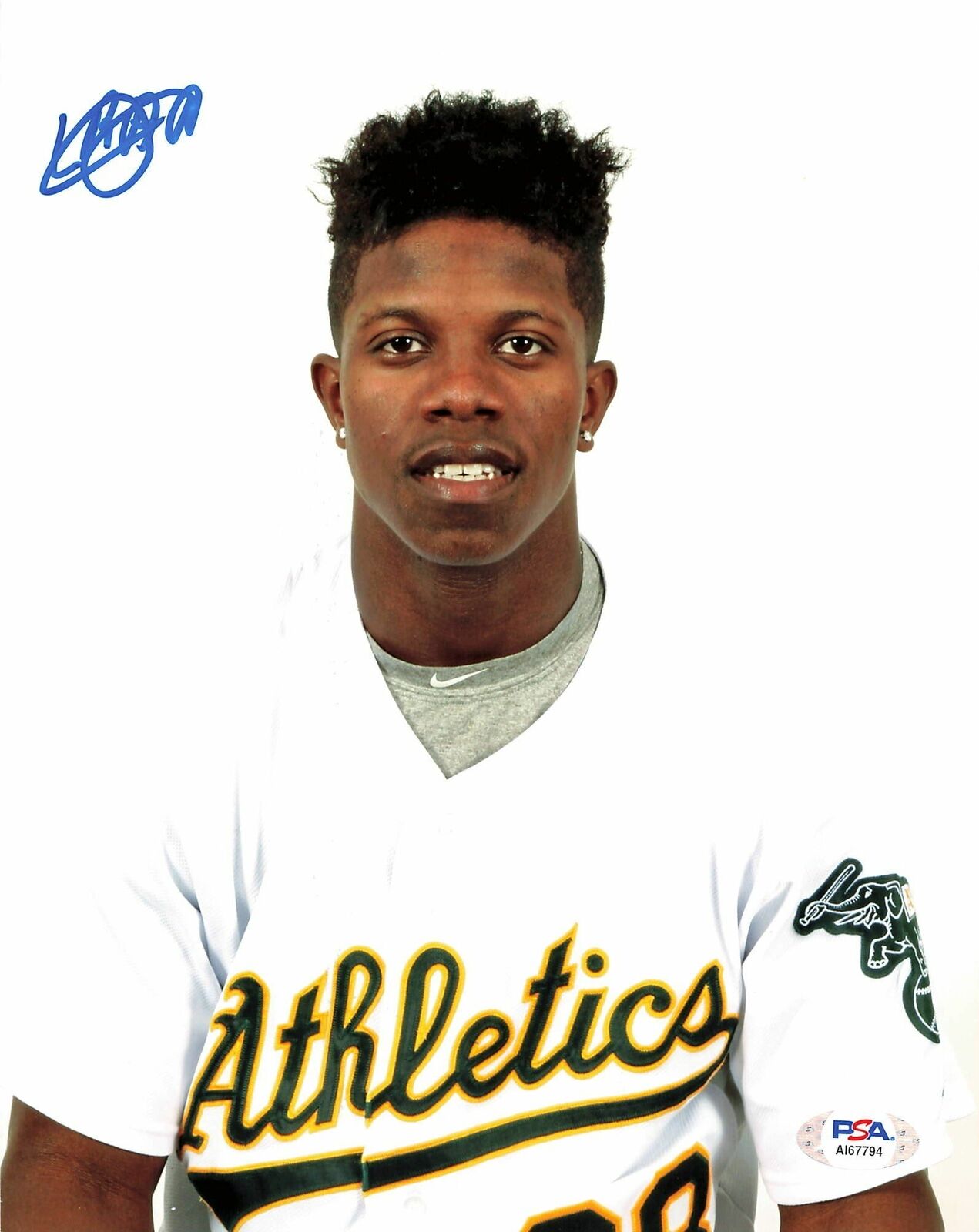 Lazaro Armenteros signed 8x10 Photo Poster painting PSA/DNA Oakland Athletics Autographed