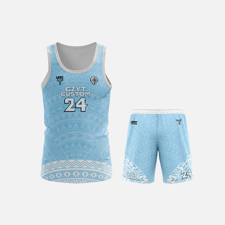 YITE | XSCQ24-008- Blue And White  Touch football Uniforms