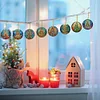 8Pcs DIY Christmas Tree Diamond Painting Pendant（Single Sided)