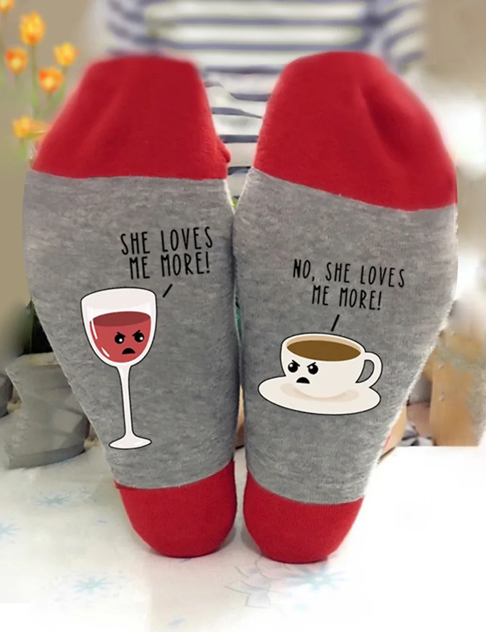 Christmas Snowman Wine Socks