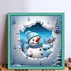 Winter Snowman-11CT Stamped Cross Stitch 40*40cm/15.75*15.75in tapestrymarket