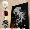 DIY Pearl Painting Jellyfish for Home Wall Decor with Frame(40*30cm)