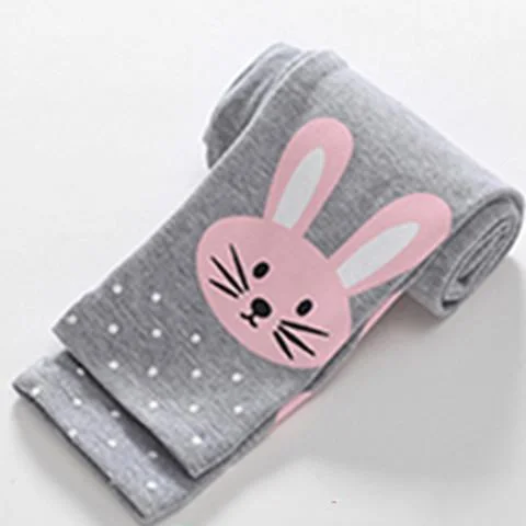 Spring Girls Leggings Cotton Trousers Fille Kids Pants Girls Pants Skinny Print Cartoon Pattern Children Leggings Trousers