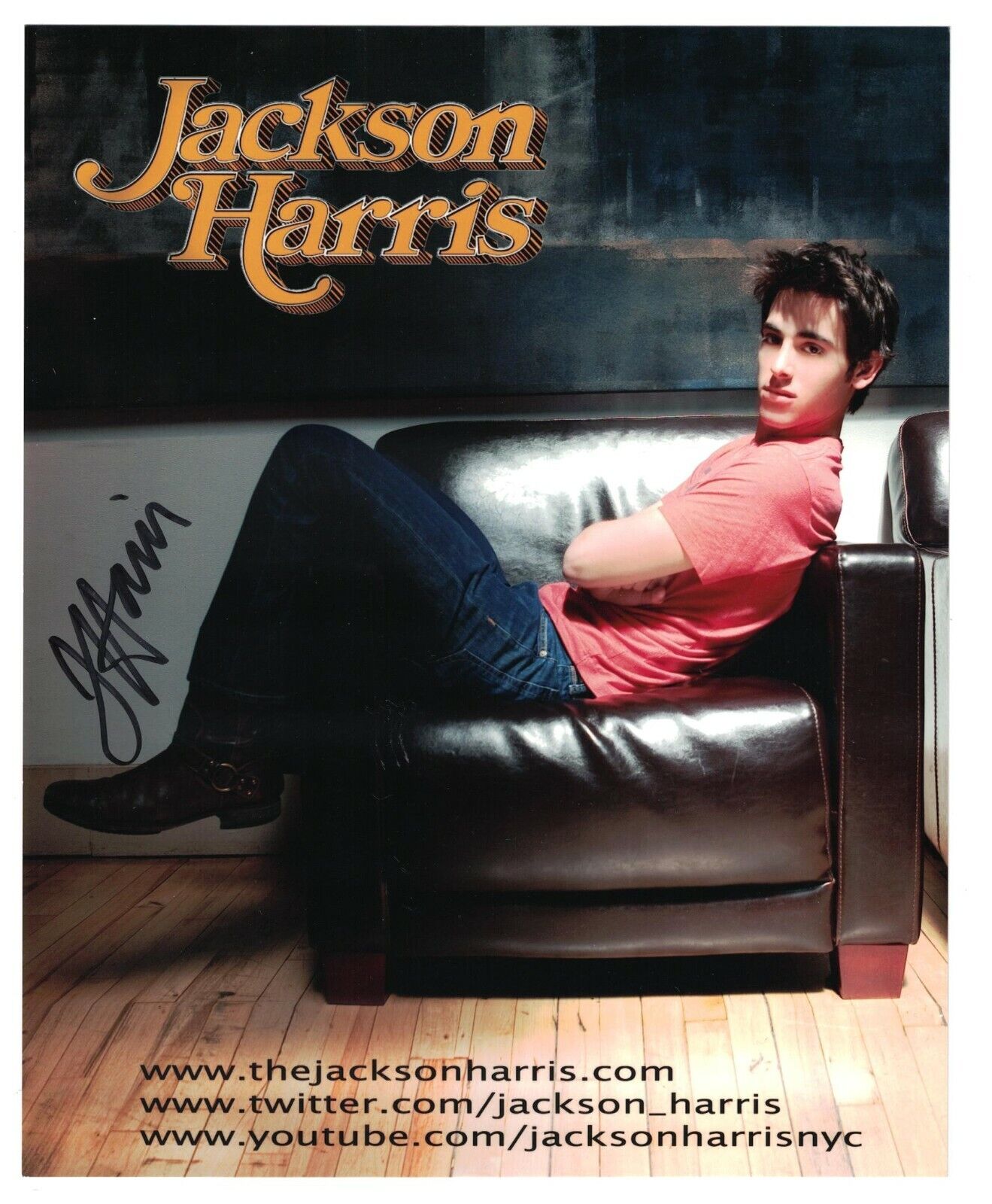 Jackson Harris Signed Autographed 8x10 Photo Poster painting Pop Singer