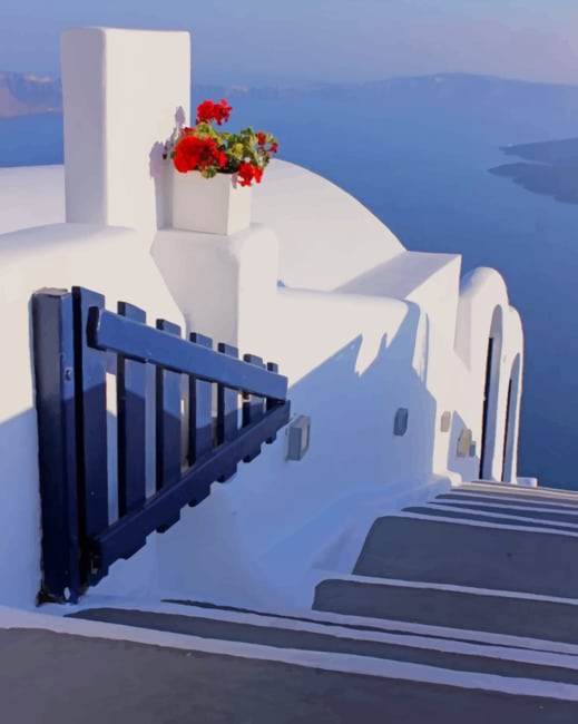 

Aesthetic Santorini Architecture – Paint By Numbers - 40*50CM, 501 Original