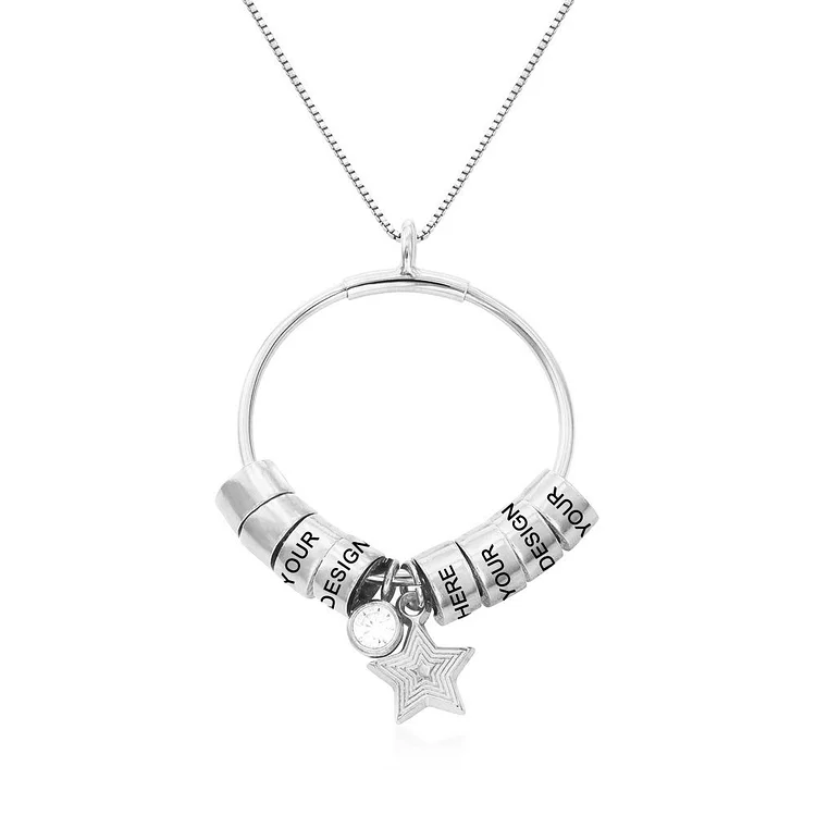 Personalized Design Round Pendant Necklace