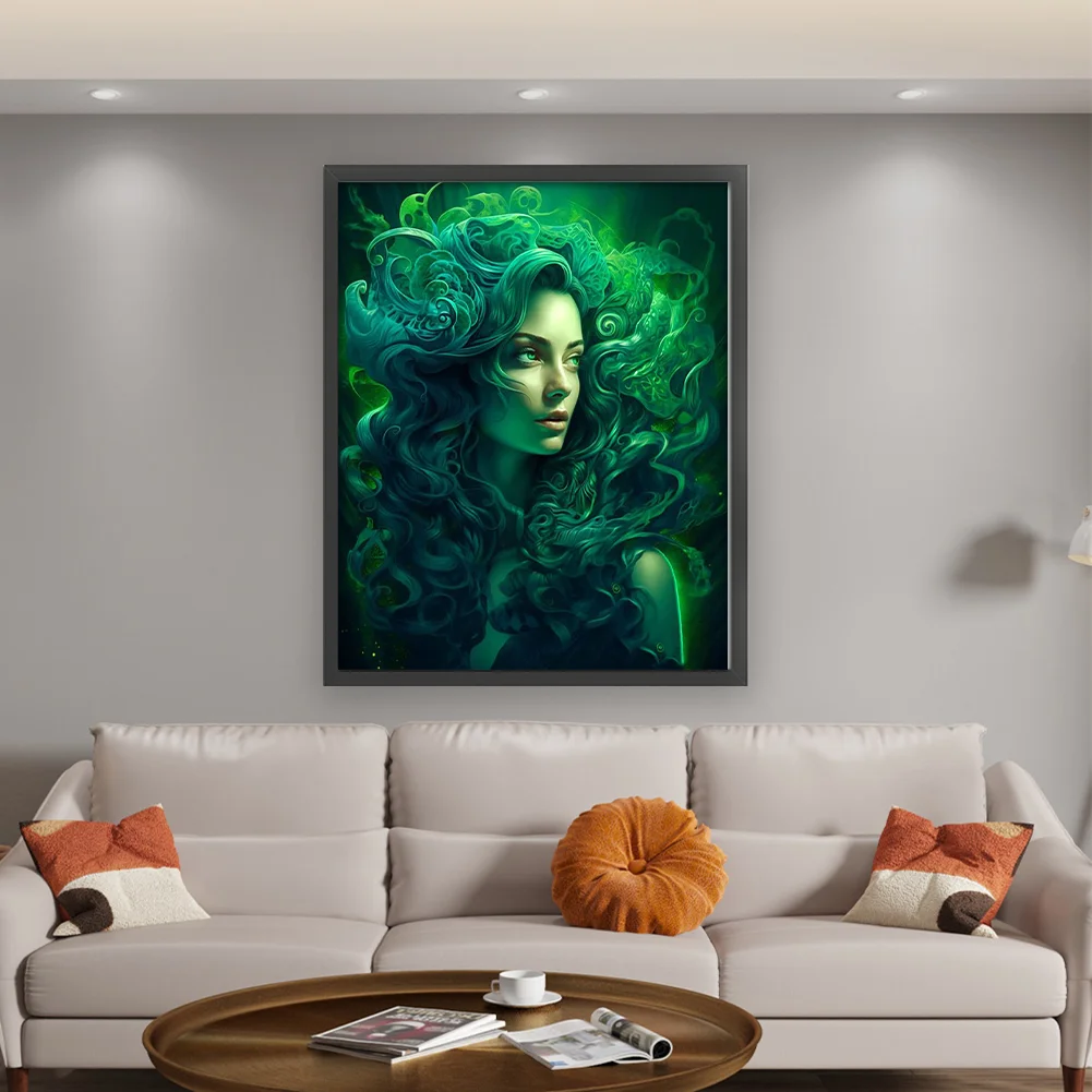 11CT Full Stamped Cross Stitch - Girl(Canvas|50*60CM)