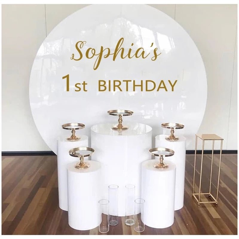 Birthday Party Vinyl Wall Decals Custom Names And Texts Wall Plexiglass Board Sticker Parties Wedding Ceremony Decoration Arts