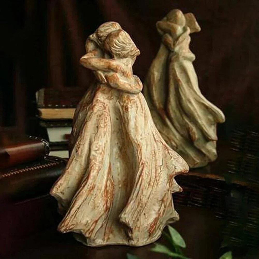 Sweet Hour of Prayer, beautiful hand cast inspirational sculpture of woman praying