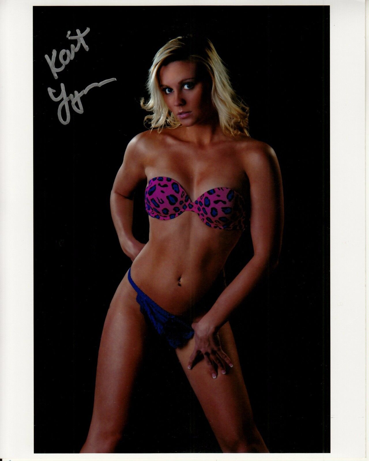 KAIT LYNN hand-signed SEXXXY COLOR CLOSEUP 8x10 w/ uacc rd coa IN-PERSON proof