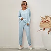 Women's Pajamas Solid Color Long-sleeved Loose Casual Home Wear
