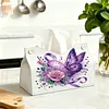 DIY Purple Butterfly Diamond Painting Tissue Box