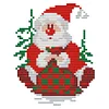 11CT/14CT Santa Claus - Stamped Cross Stitch  15*13cm/5.91*5.12in(Brand)