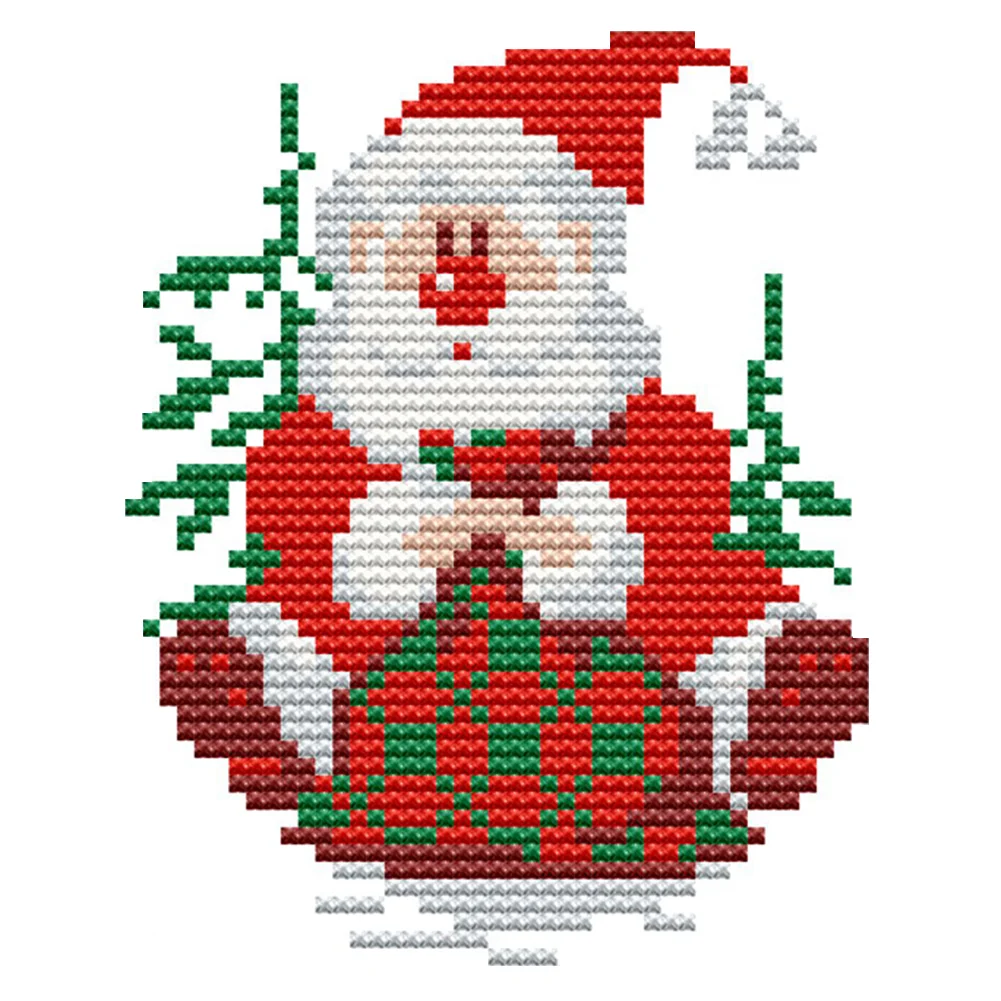 14CT Joy Sunday Stamped Cross Stitch Santa Claus (15*13cm)