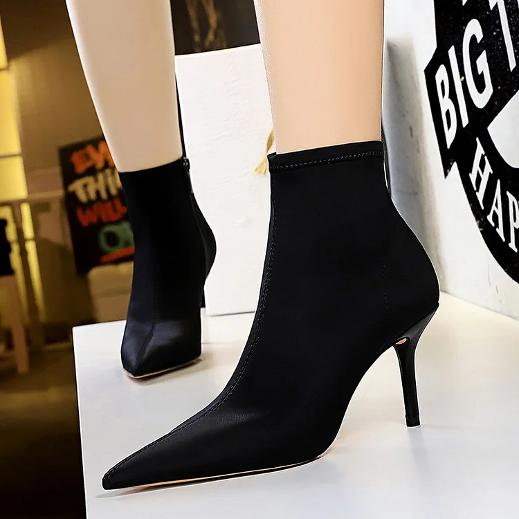 8788-1Fashion high heel women's pointed sexy shoes-Bigtree shoes