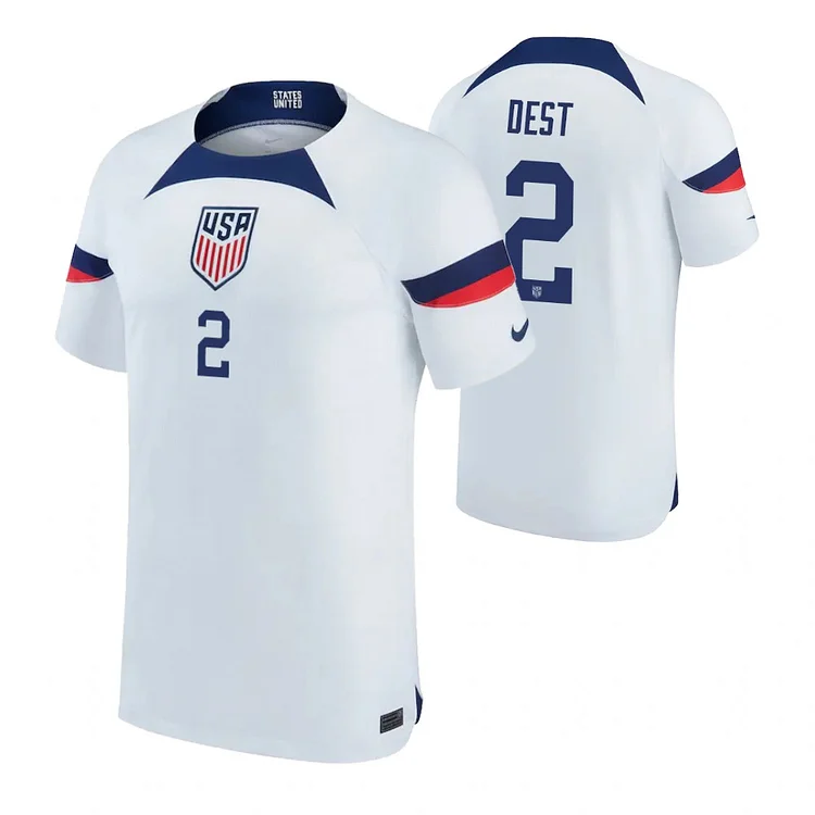 USA Sergino Dest 2 Home Shirt Kit World Cup 2022