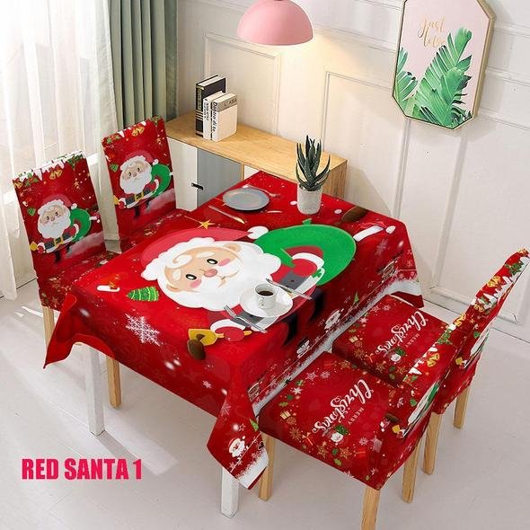 Christmas Tablecloth Chair Cover Decoration
