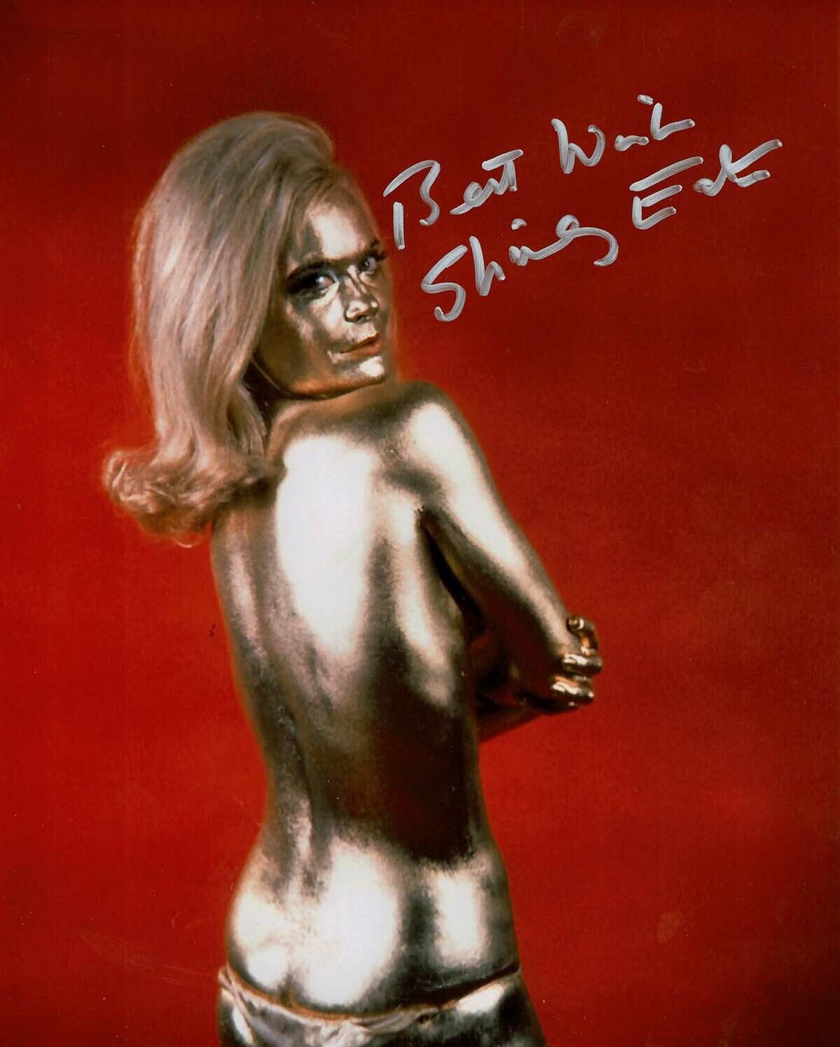 Shirley EATON Signed Autograph SEXY 10x8 James Bond Goldfinger Photo Poster painting 2 AFTAL COA