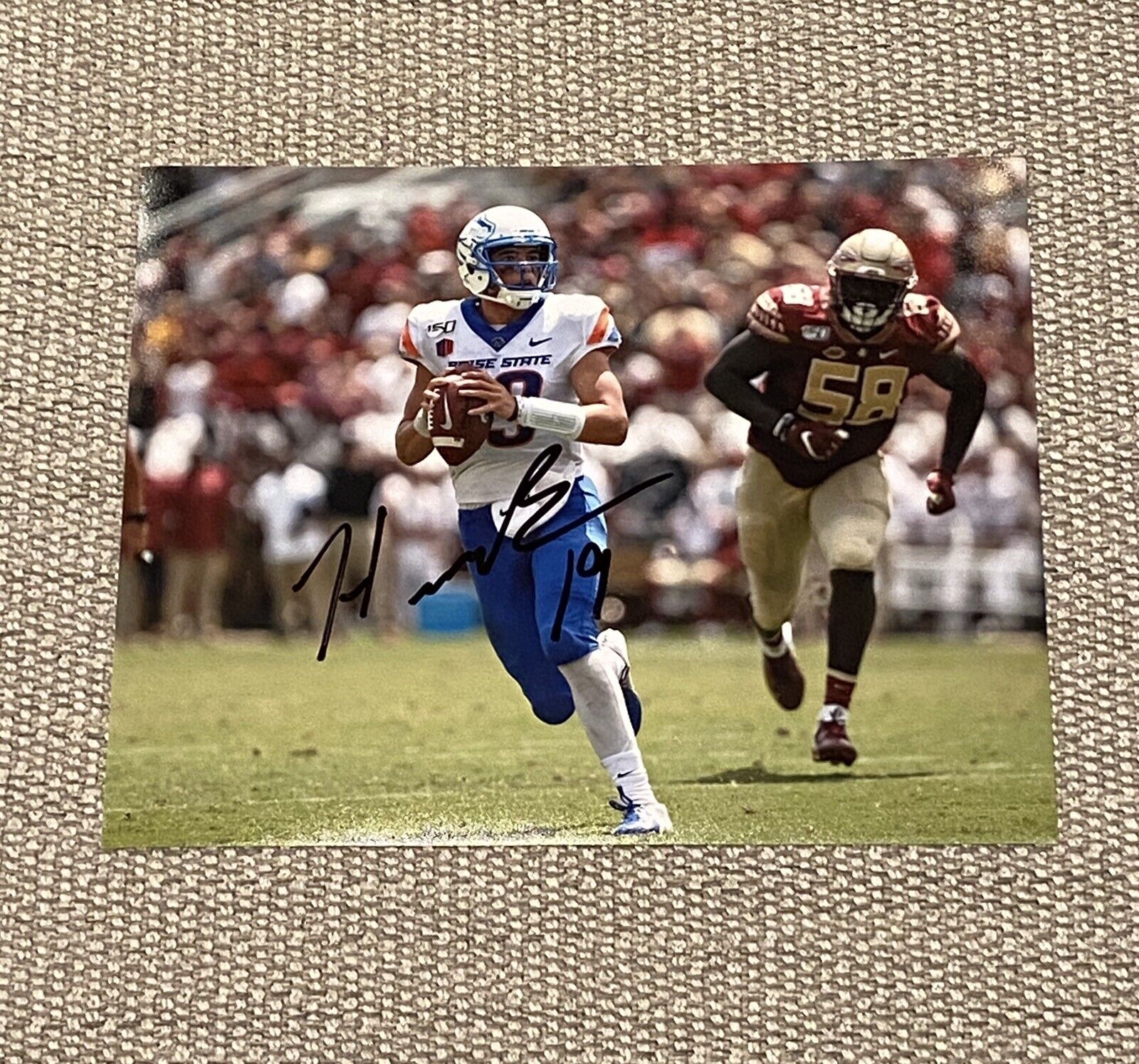 HANK BACHMEIER Signed Autographed Boise State Broncos Football 8x10 Photo Poster painting