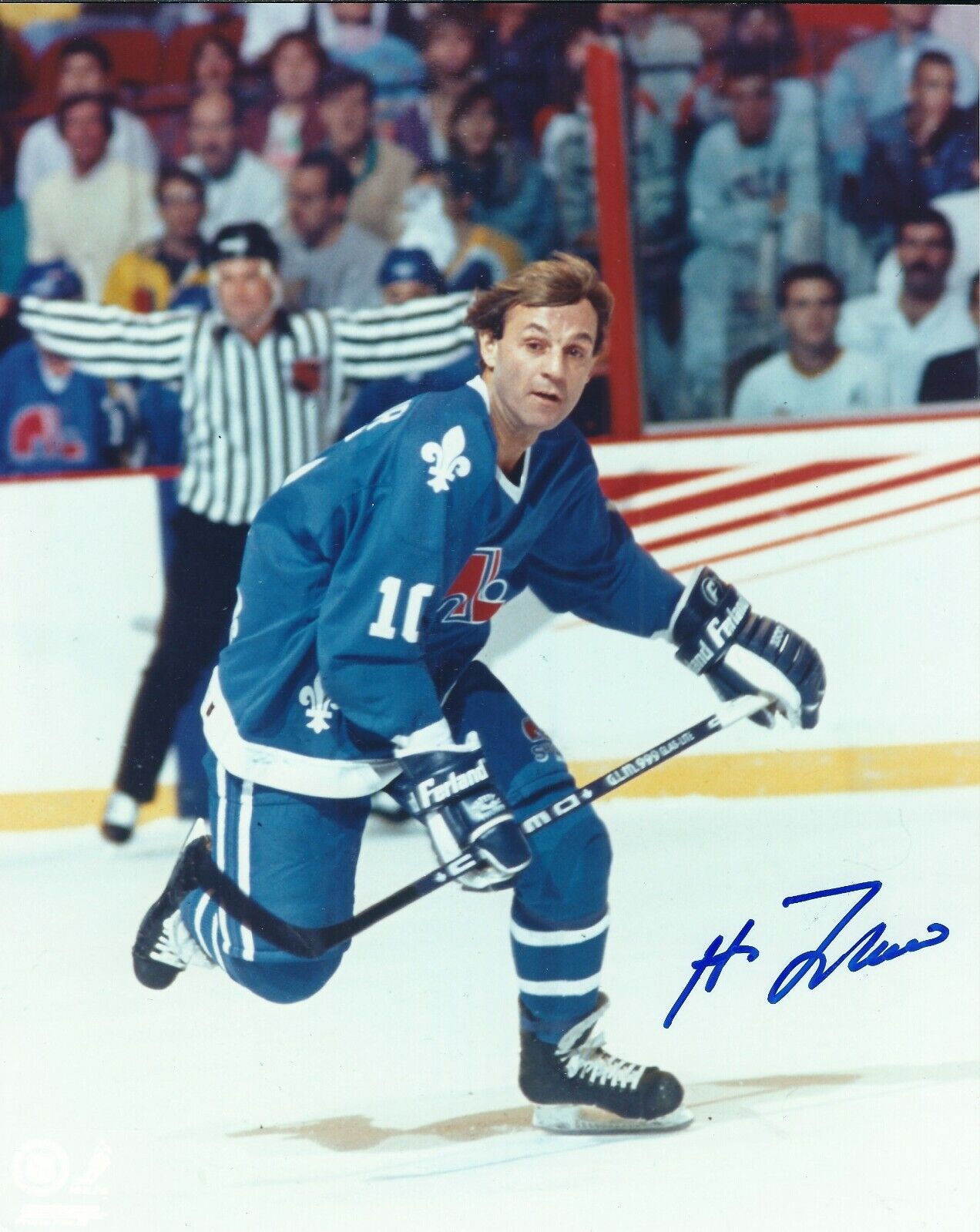 Autographed 8x10 GUY LAFLEUR Quebec Nordiques Photo Poster painting - w/COA