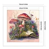Mushrooms And Books - 11CT Stamped Cross Stitch 50*50cm/19.69*19.69in
