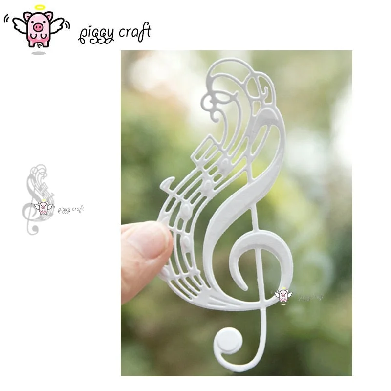 Piggy Craft metal cutting dies cut die mold Musical note decoration Scrapbook paper craft knife mould blade punch stencils dies