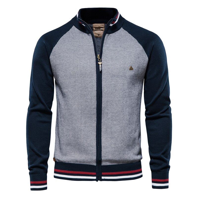 Men's Quality Cotton Knitted Zipper Jacket