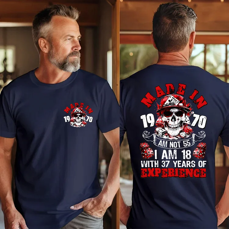 Generation X Custom Year Generation T-shirt, Made In 1970 I Am 18 With 37 Years Of Experience Unisex Sweatshirt, Custom Year Of Birth Shirt