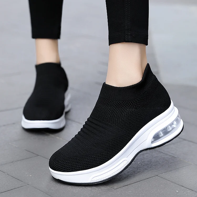 Woman's Orthopedic Knit Chunky Slip On Sneakers