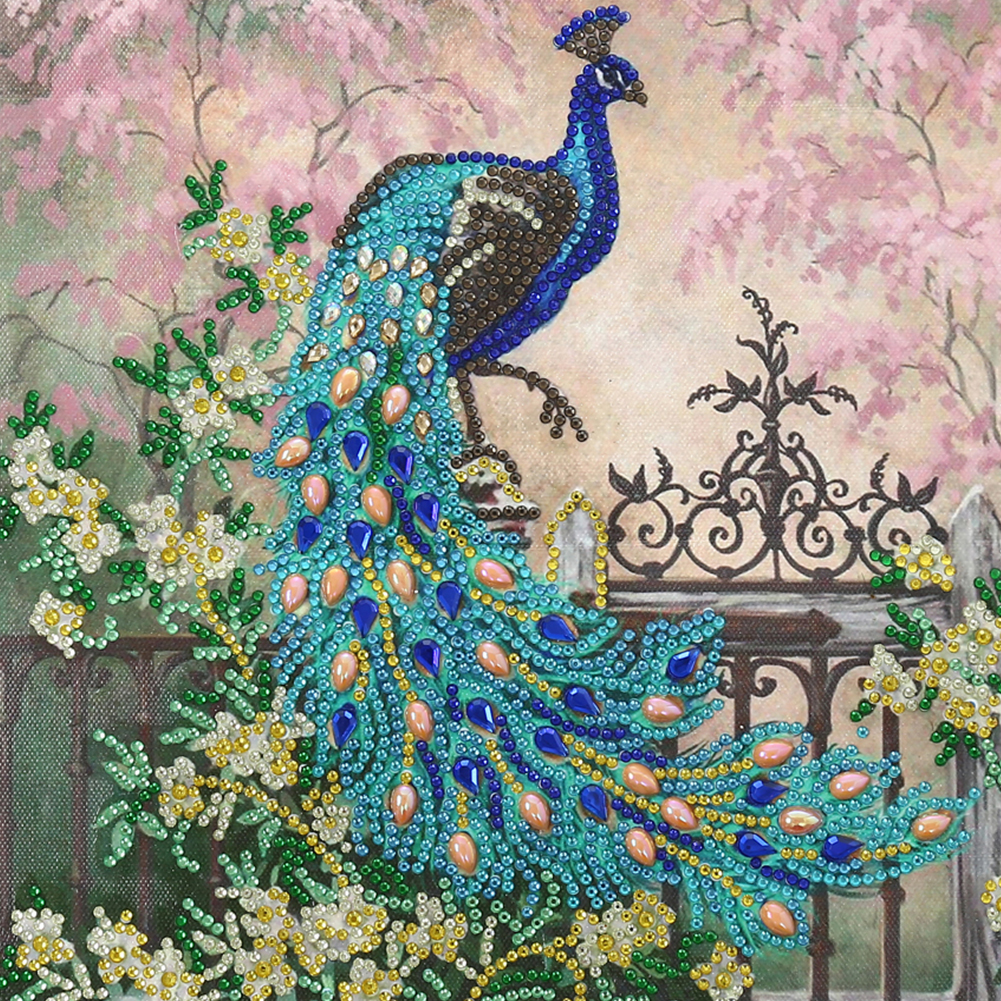 

Peacock-Special-Shaped Drill Diamond Painting-30X30CM, 501 Original