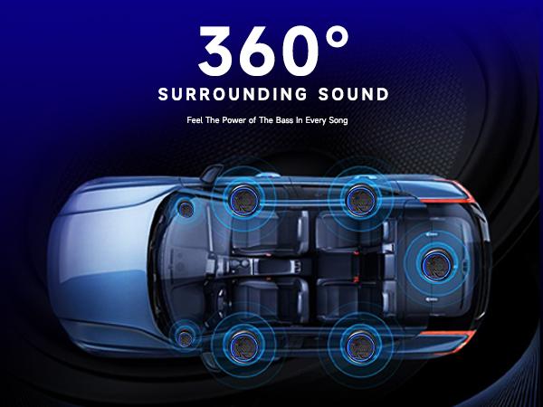 Product Introduction of VIKEJIEBIV 1200W Subwoofer. Slim Underseat Car Subwoofer and Amp Package with Ambient Light. Individual Control for Low Pass/Gain/Boost Bass. Loud Stereo Sound. Deep Bass Perfect for Truck/SUV/Jeep/MPV 8