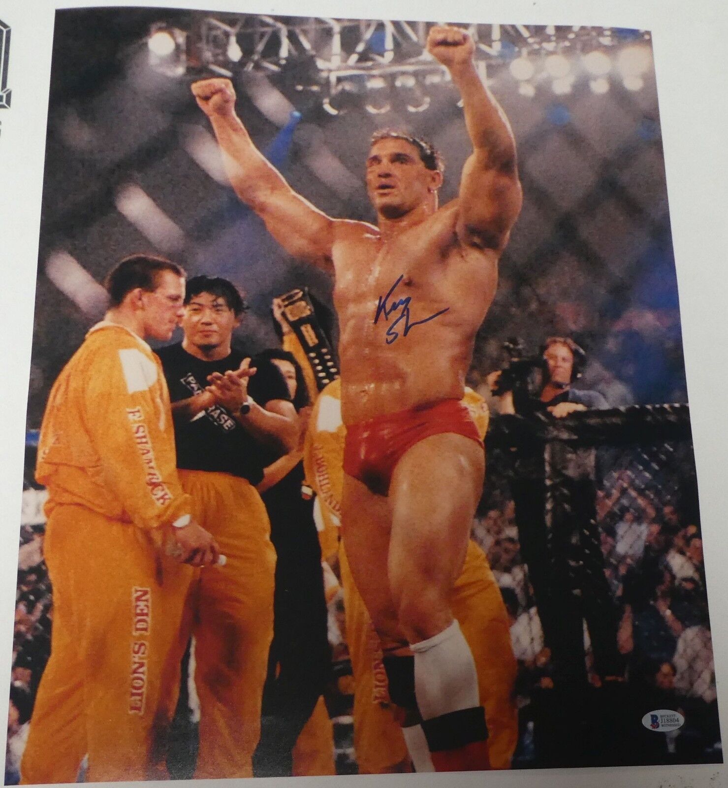 Ken Shamrock Signed 16x20 Photo Poster painting BAS Beckett COA UFC Picture Autograph 1 6 3 7 8