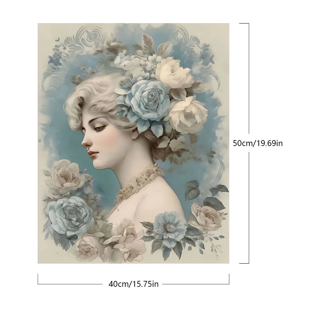 DIY Paint By Number 40*50cm - Retro Rose Girl