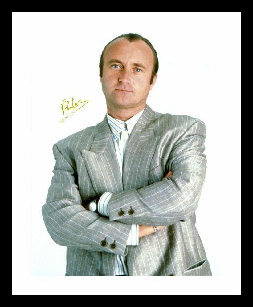 Phil Collins Autograph Signed & Framed Photo Poster painting 4