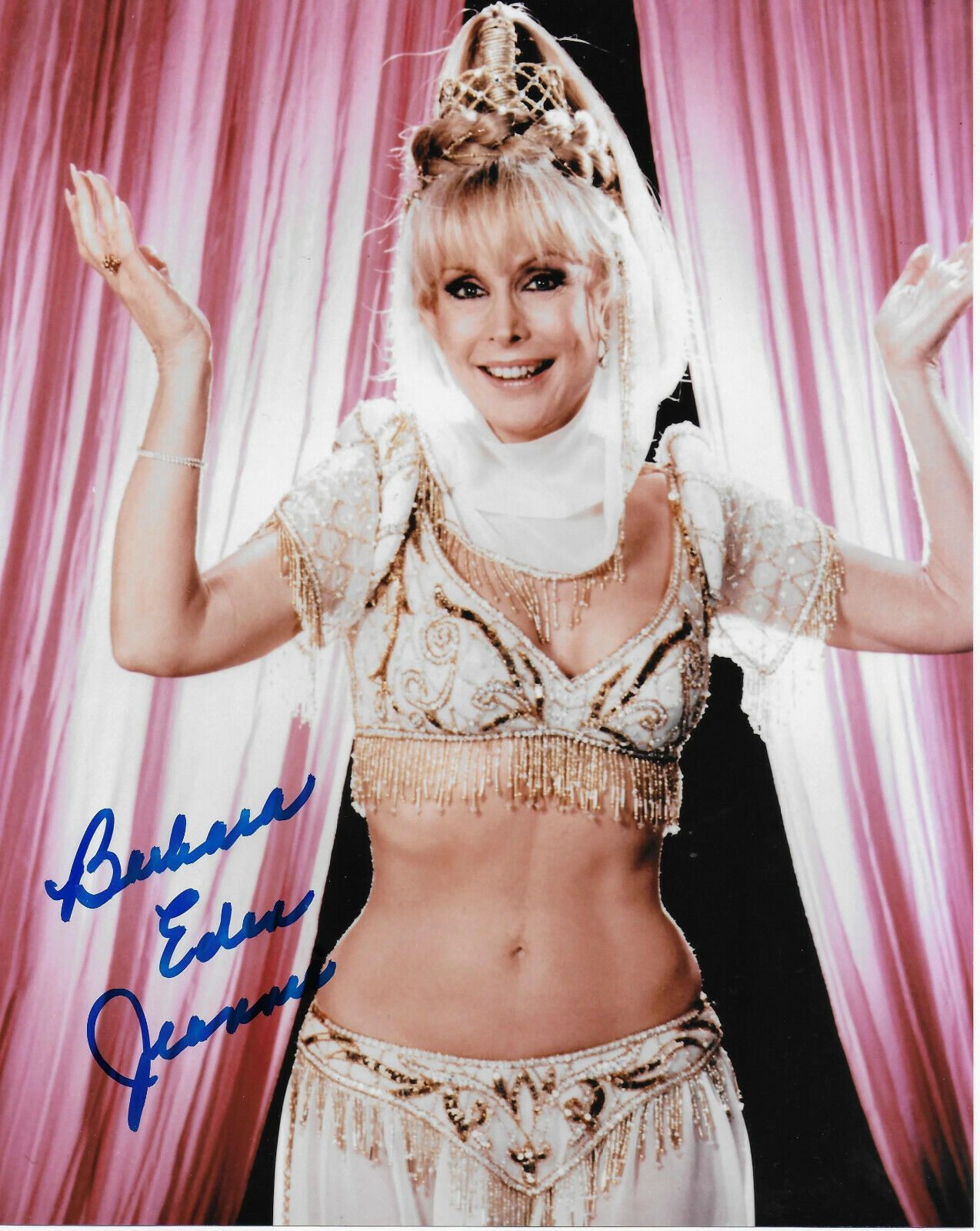 Barbara Eden I Dream of Jeannie 8x10 Photo Poster painting #18 signed at The Hollywood Show